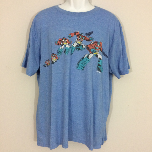 Hasbro Other - Optimus Prime Mens 2XL Blue Short Sleeve T-Shirt